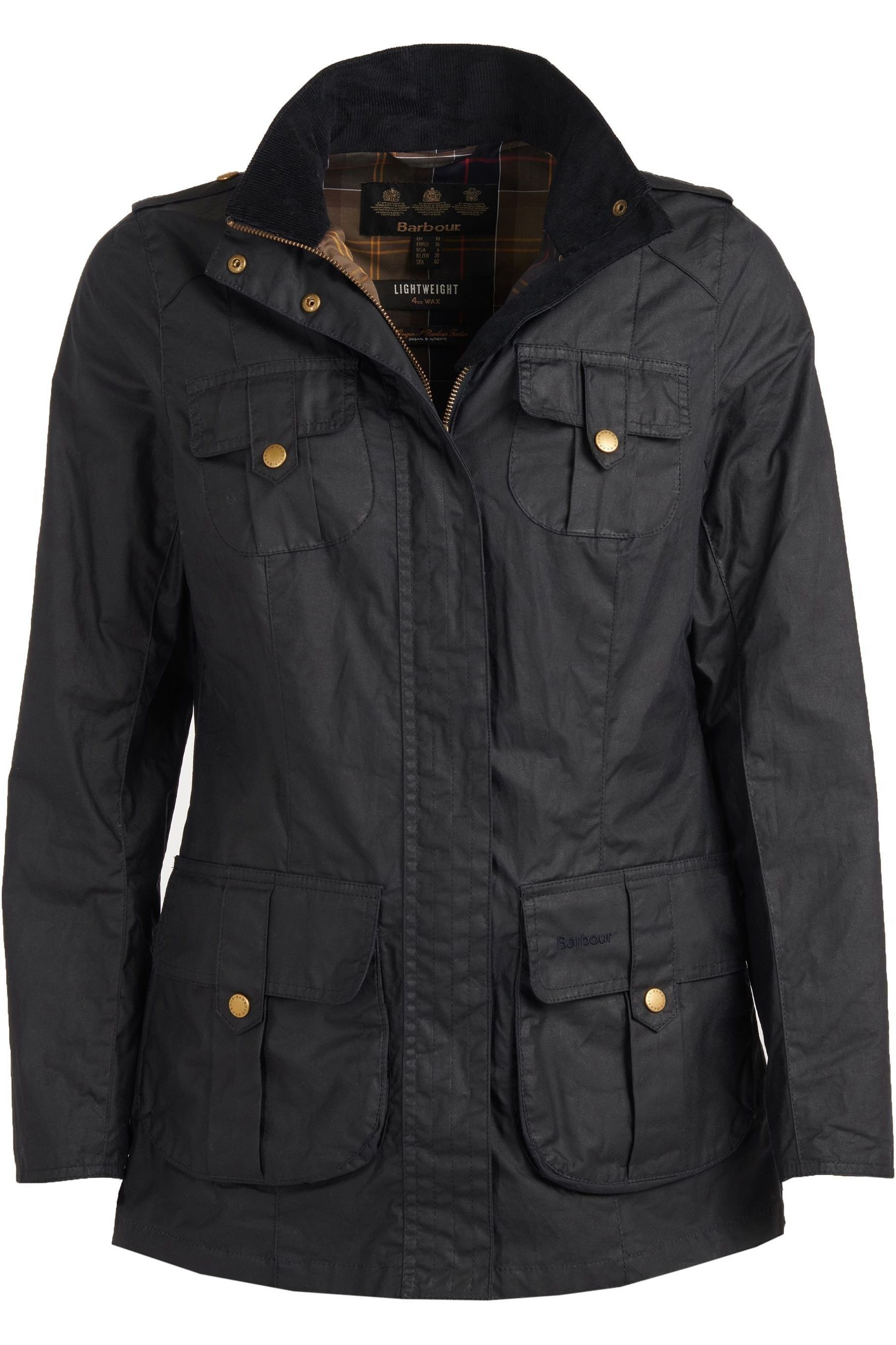 Barbour Navy Blue Defence Lightweight Wax Jacket