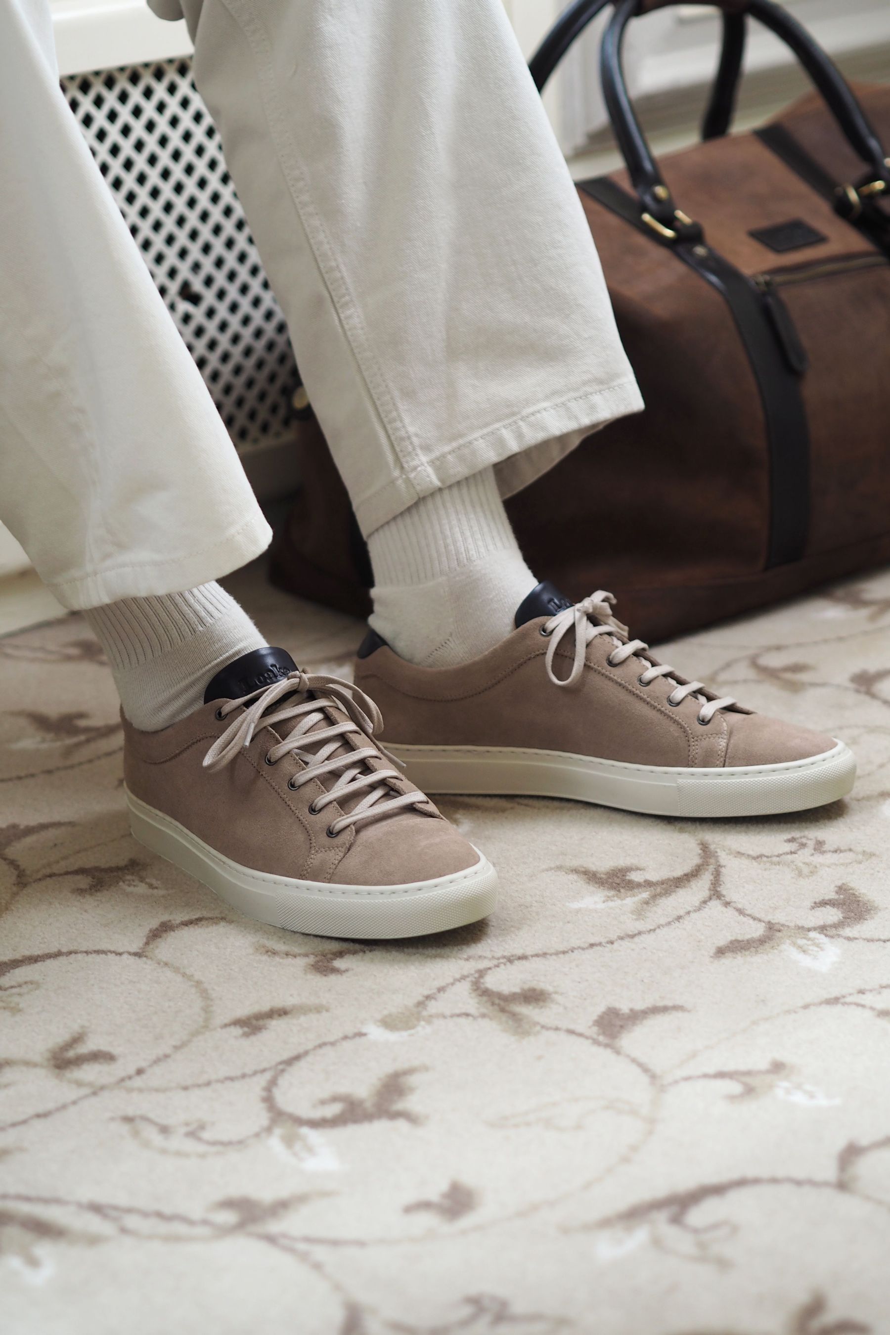 Buy Loake Natural Dash Suede Capped Toe Sneakers from Next Malta