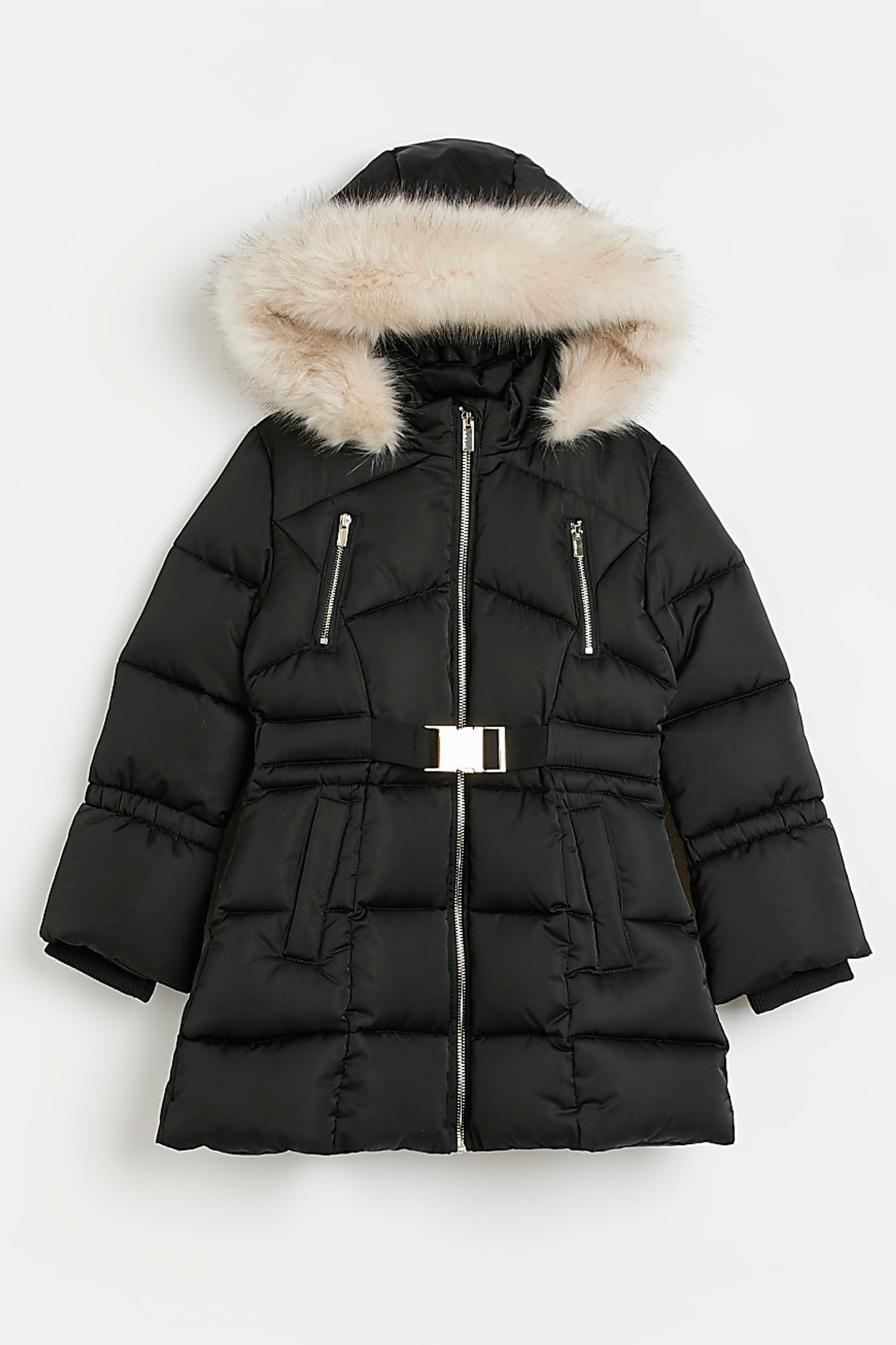 Next girls black coat cheap
