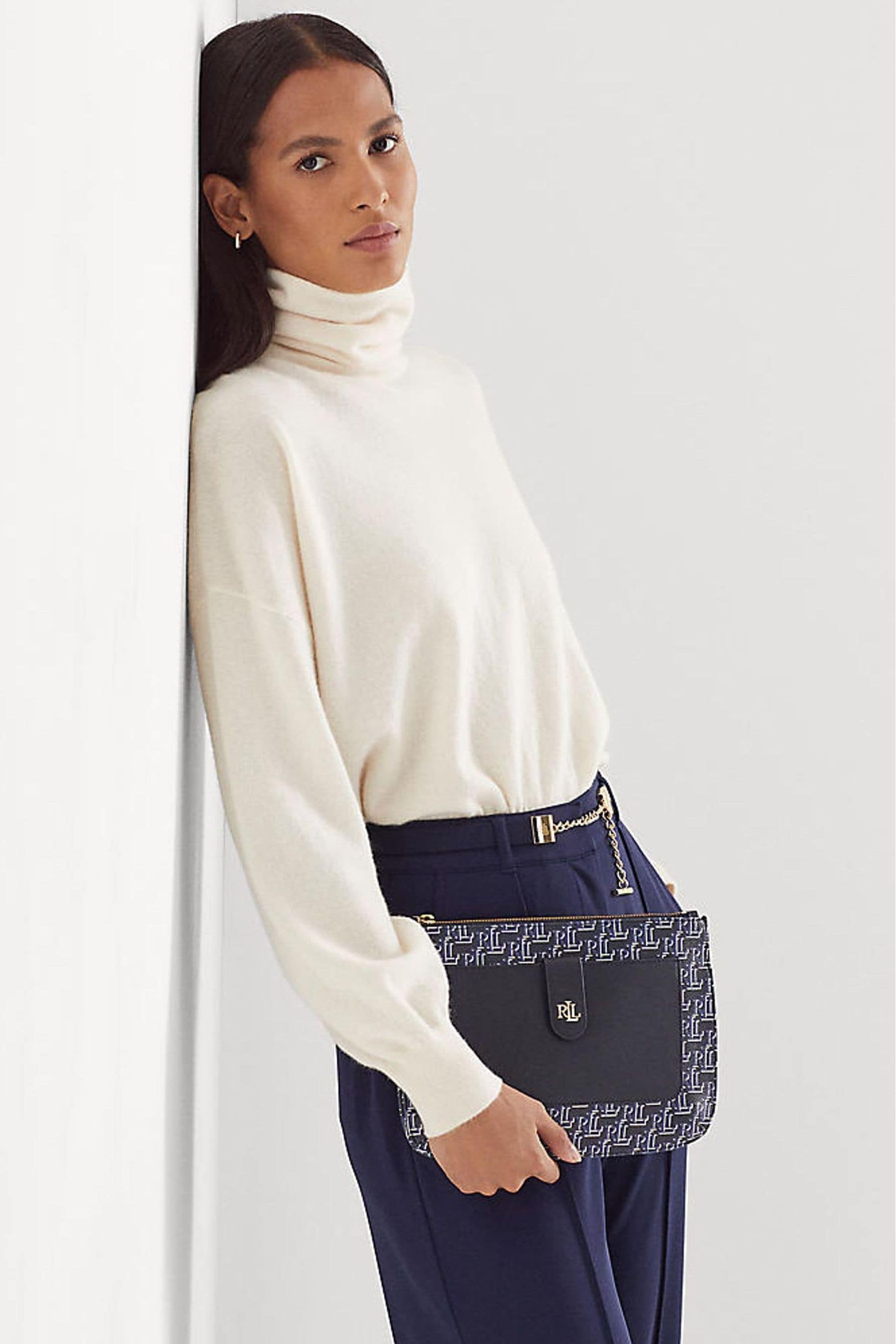 Buy Lauren Ralph Lauren Jamey Monogram Logo Coated Canvas Cross Body Bag from Next Germany