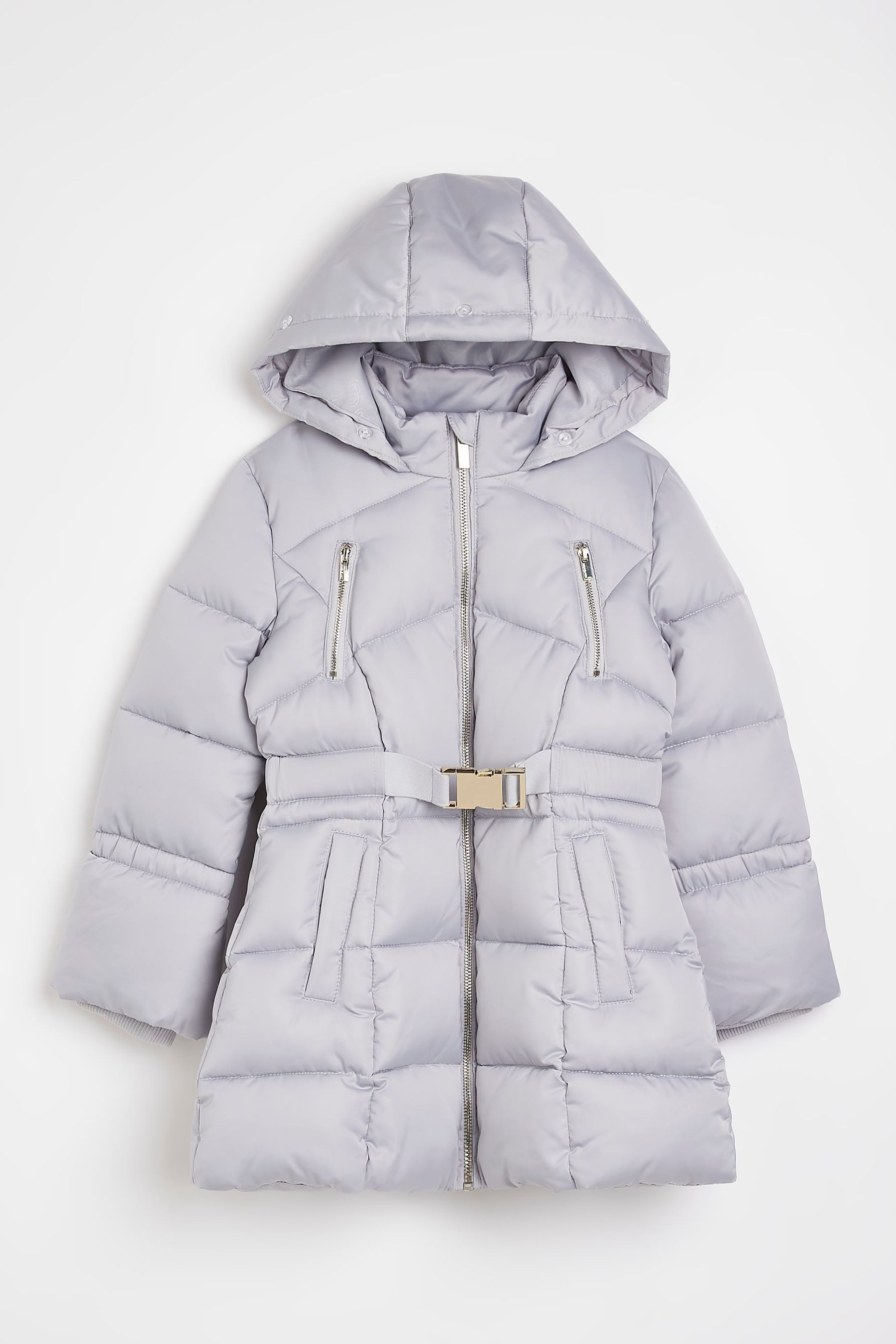 Buy River Island Girls Grey Elsa Puffer Jacket from Next Luxembourg