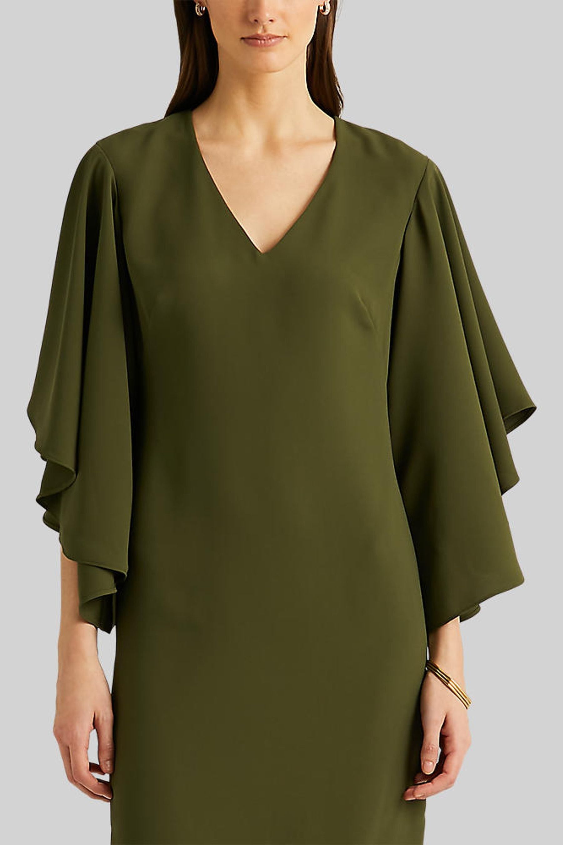 Ralph lauren ruffle sleeve dress top