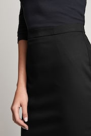 Black Tailored Midi Pencil Skirt - Image 4 of 5