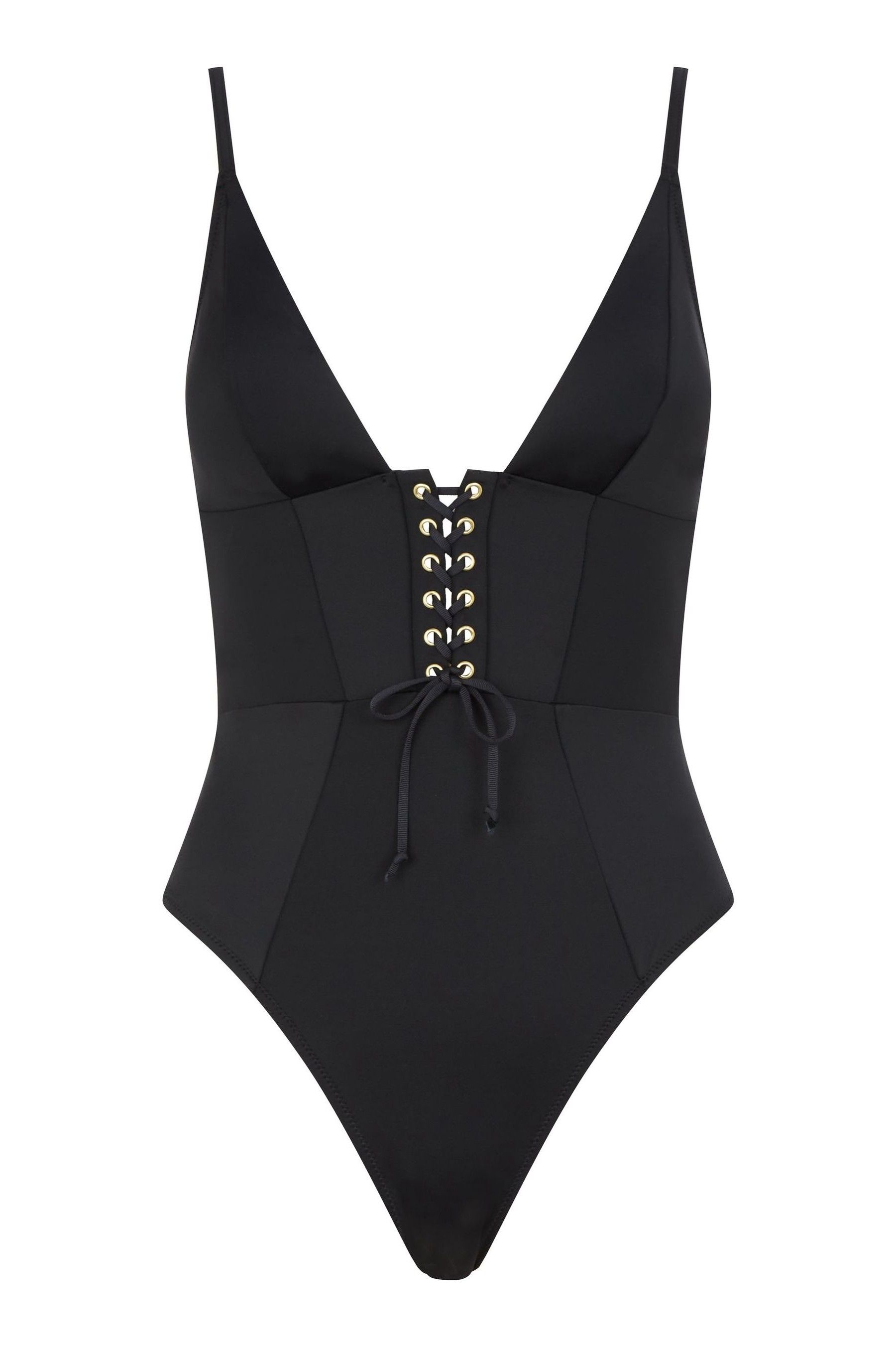 Buy Ann Summers Black Catalina Soft Lace Up Swimsuit from Next Luxembourg