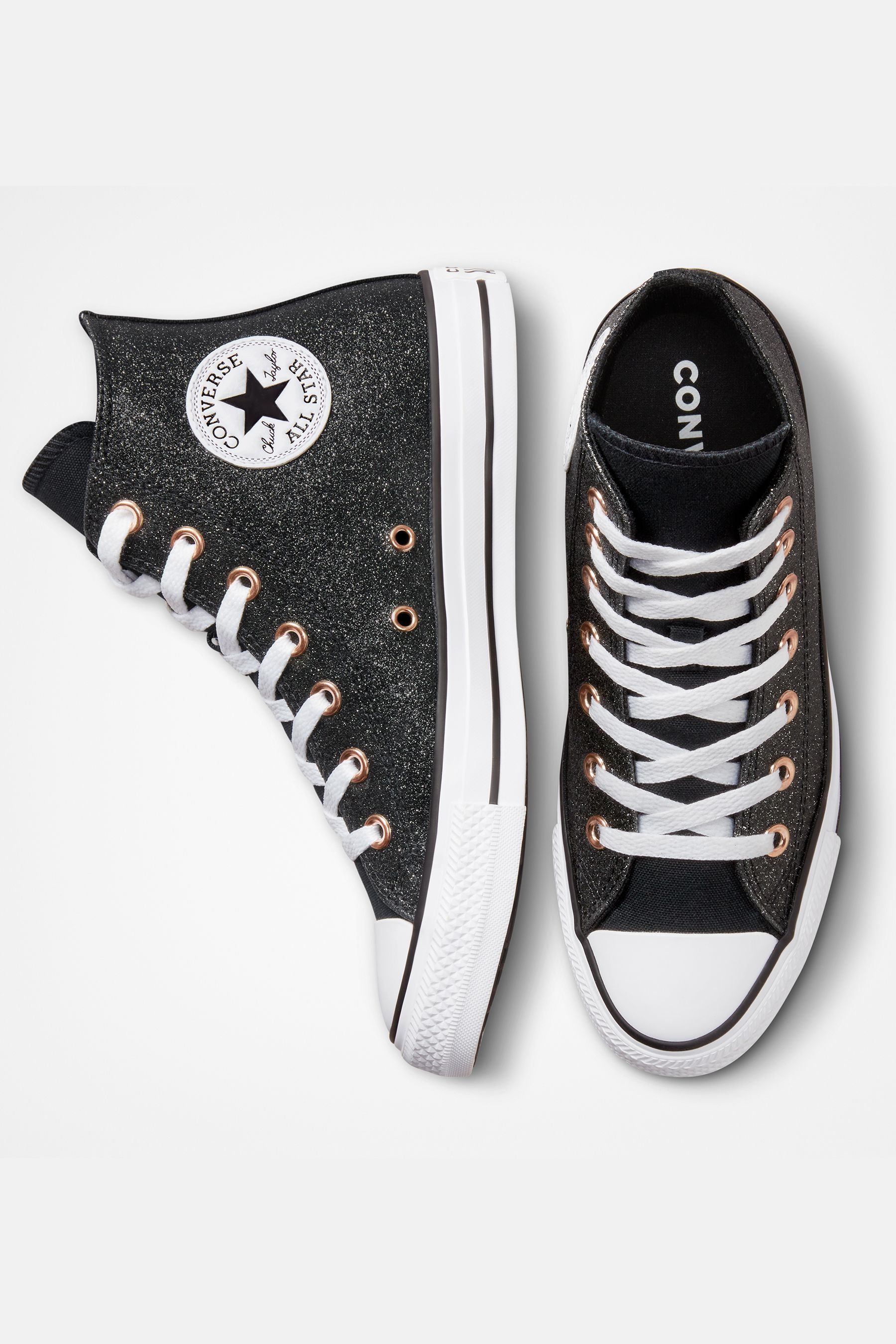 Black glitter converse size 6 discount