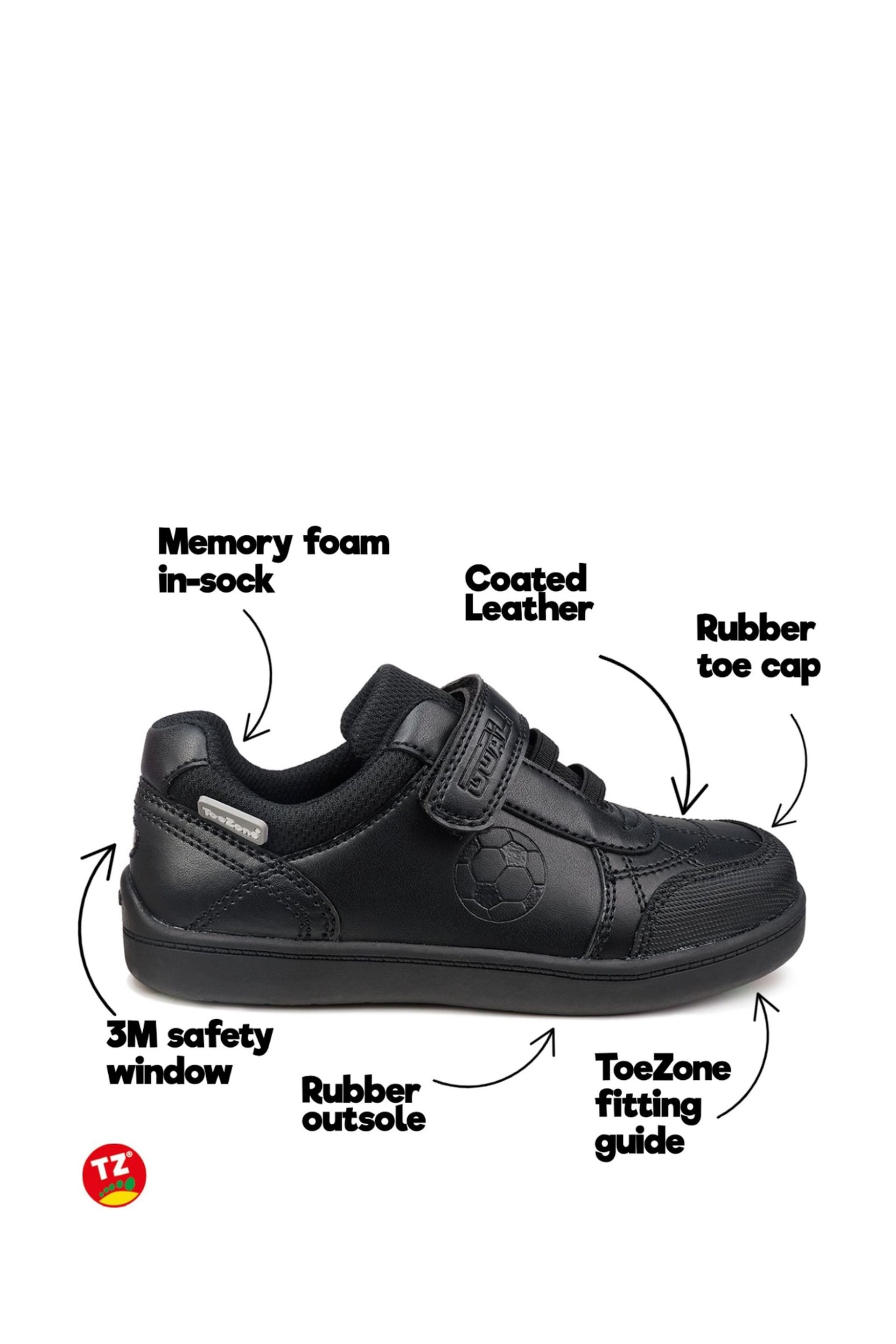 Toezone Blake Black Football Novelty Shoes - Image 7 of 7