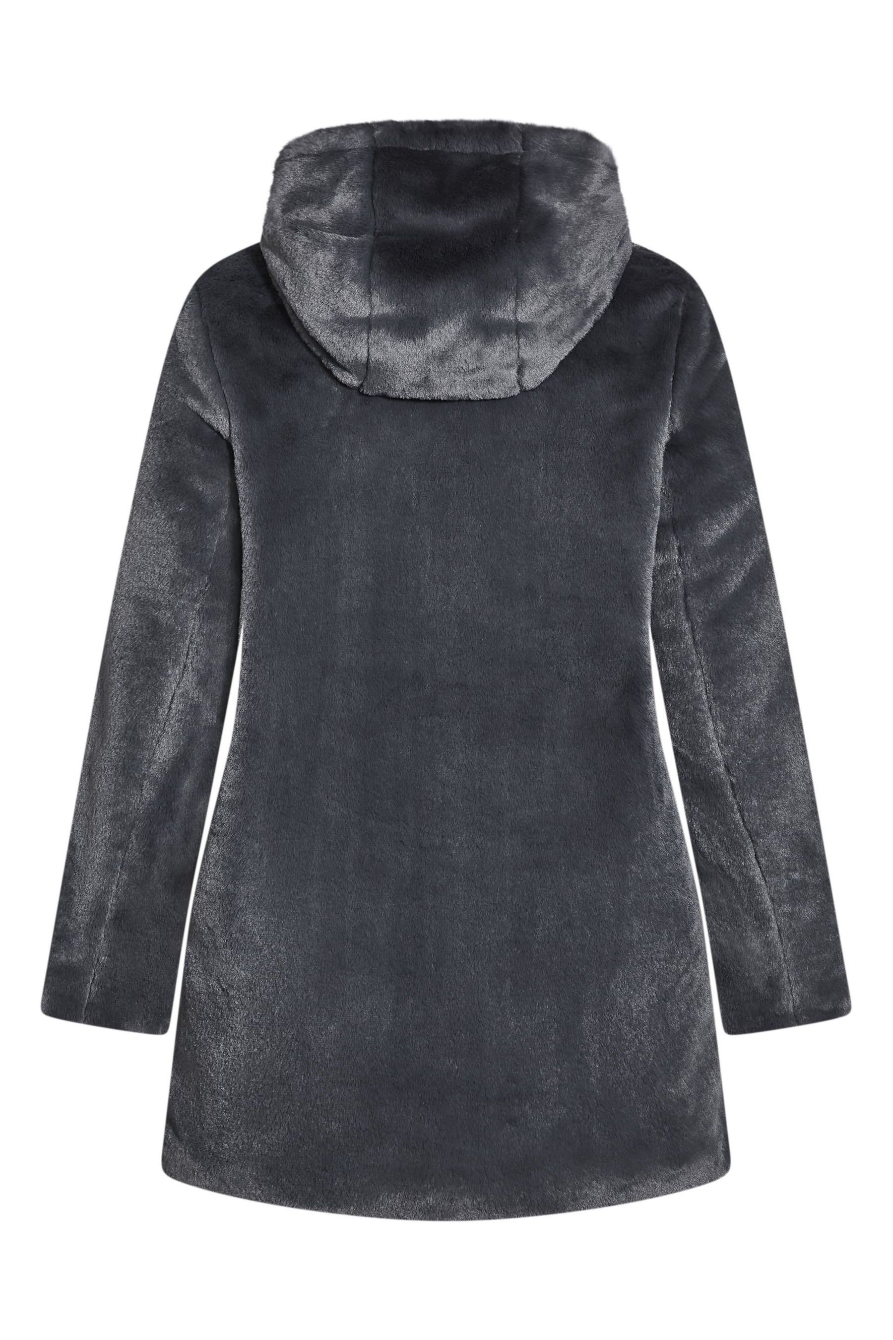 Buy Evans Grey Faux Fur Zip Hood Jacket from Next Luxembourg