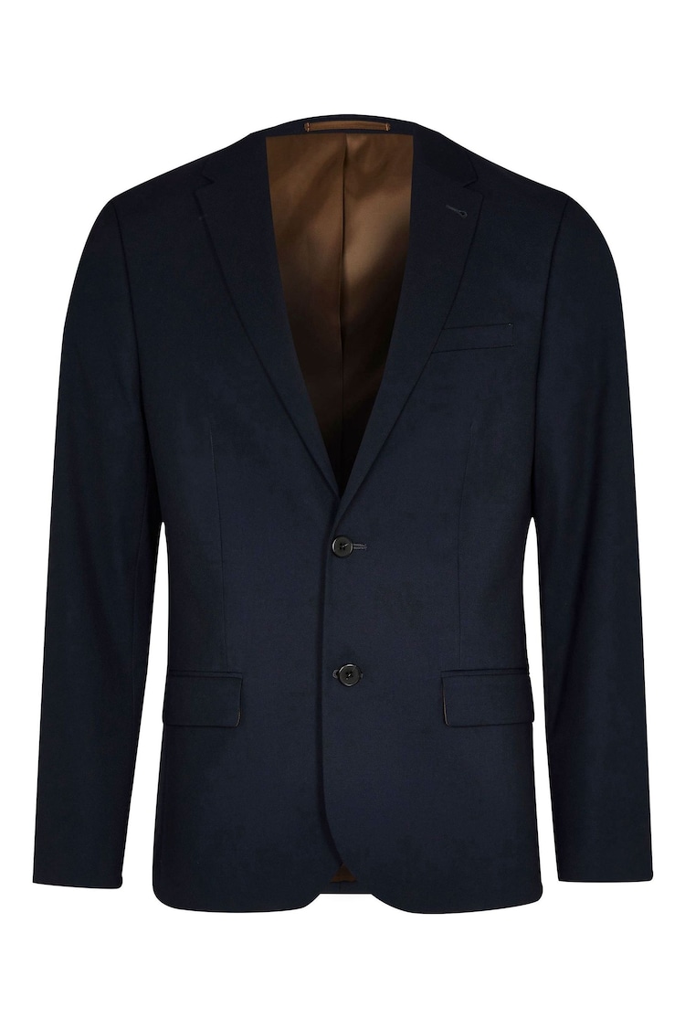 River Island Blue 100% Cotton Twill Suit Jacket - Image 4 of 4