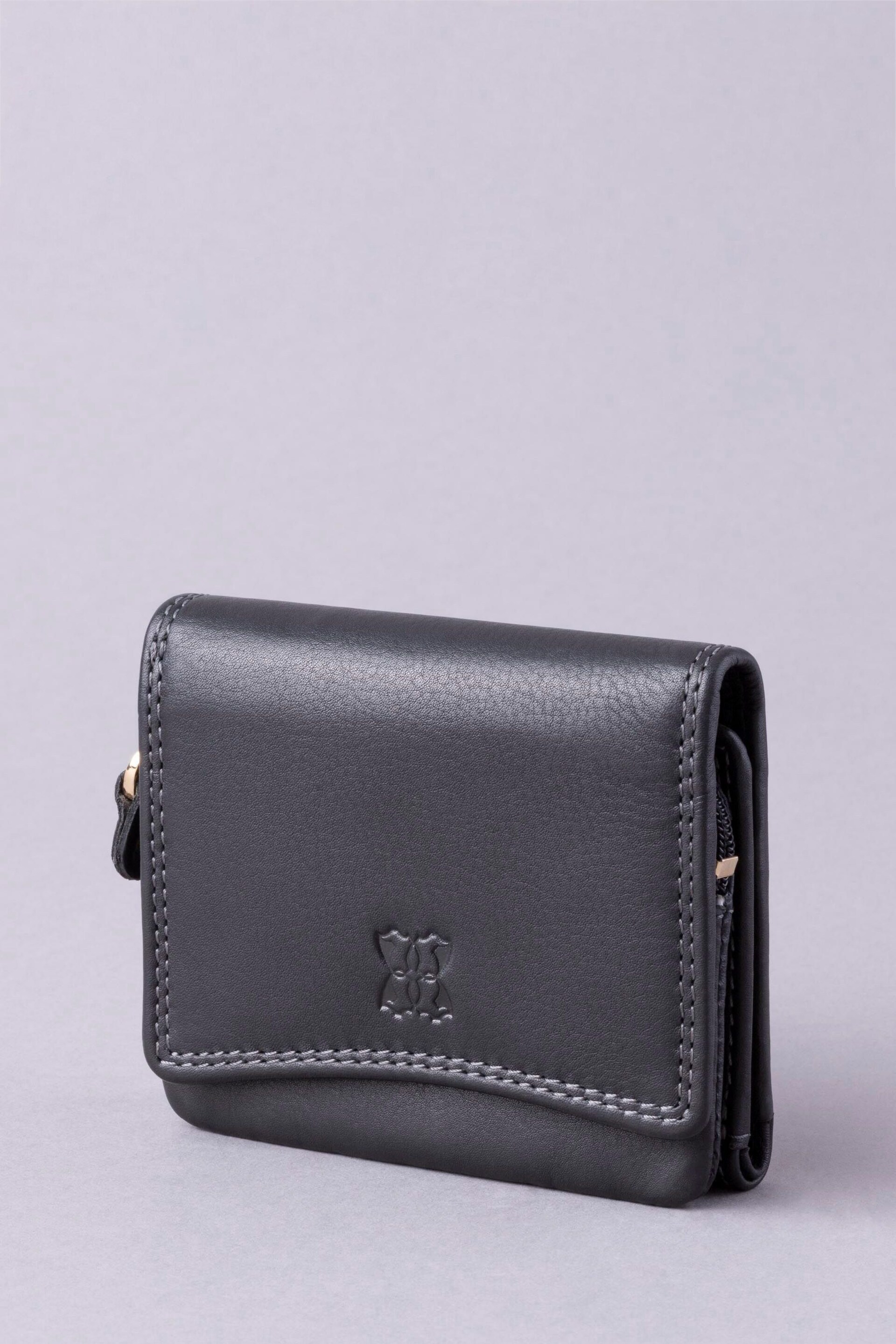 Lakeland Leather Black Small Leather Flapover Purse - Image 1 of 5