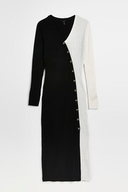 River Island Black Bailey Wrap Button Dress - Image 5 of 5