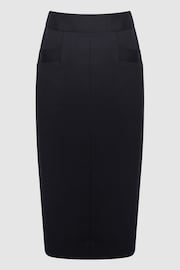 Reiss Navy Haisley Petite Tailored Pencil Skirt - Image 2 of 6