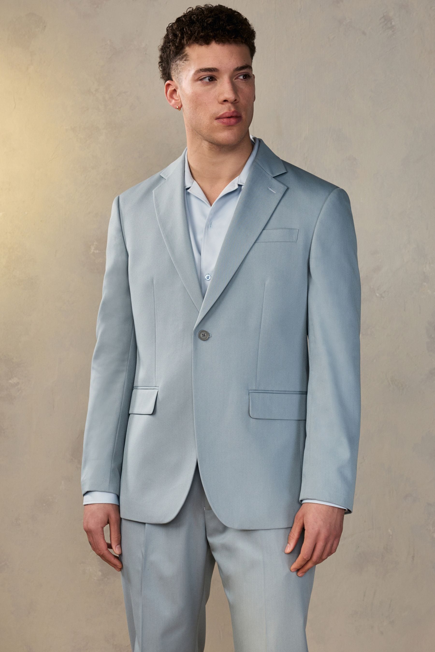 NEXT Blue Relaxed Fit EDIT Slouchy Style Suit Jacket 36 R Mens
