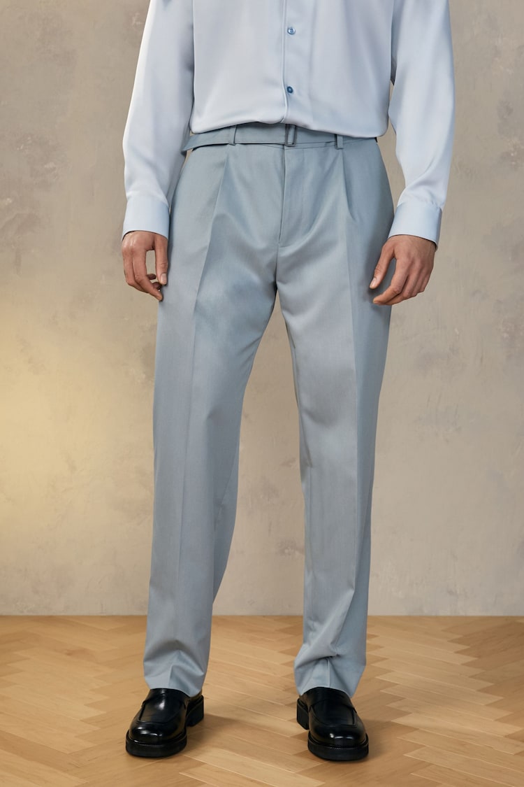 Blue EDIT Slouchy Style Suit Trousers - Image 2 of 8