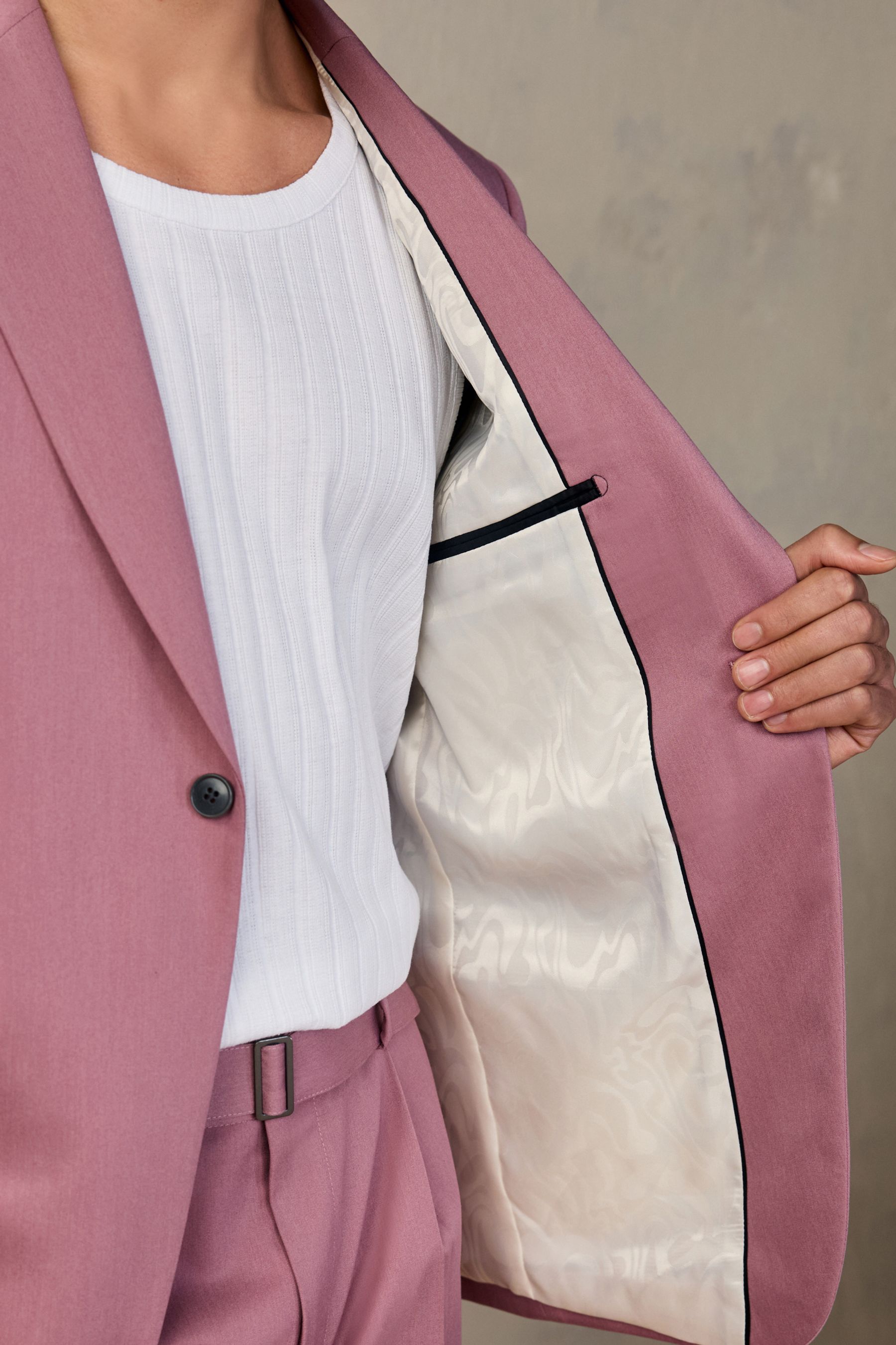 Buy Pink Relaxed Fit EDIT Slouchy Style Suit Jacket from the Next UK online shop