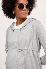 Grey Maternity 3-In-1 Hoodie with Baby Carrier Panel - Image 5 of 9