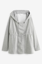 Grey Maternity 3-In-1 Hoodie with Baby Carrier Panel - Image 6 of 9