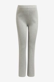 Grey Ribbed Split Hem Trousers - Image 6 of 8