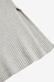 Grey Ribbed Split Hem Trousers - Image 8 of 8