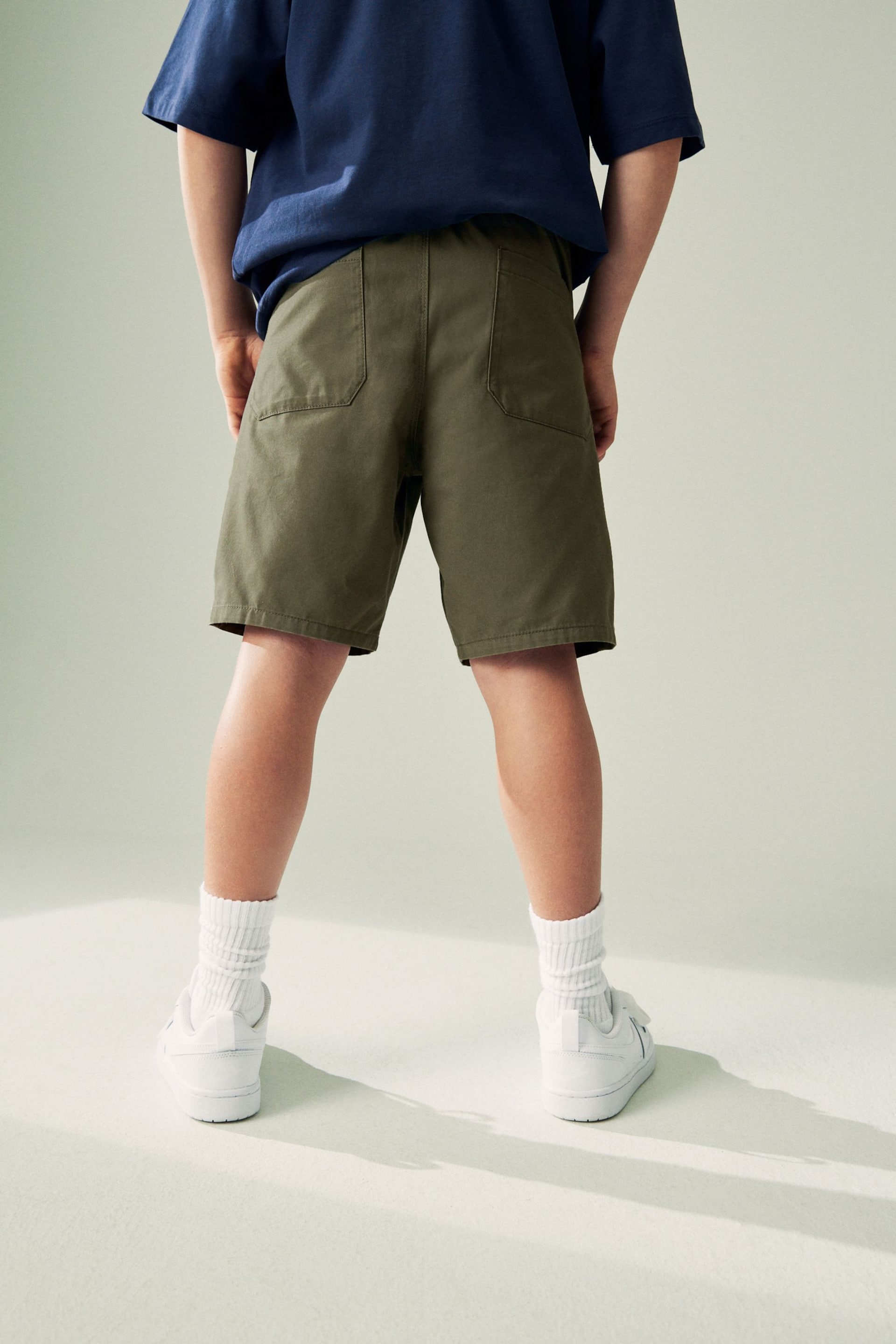 Khaki Green Single Pull-On Shorts (3-16yrs) - Image 3 of 7