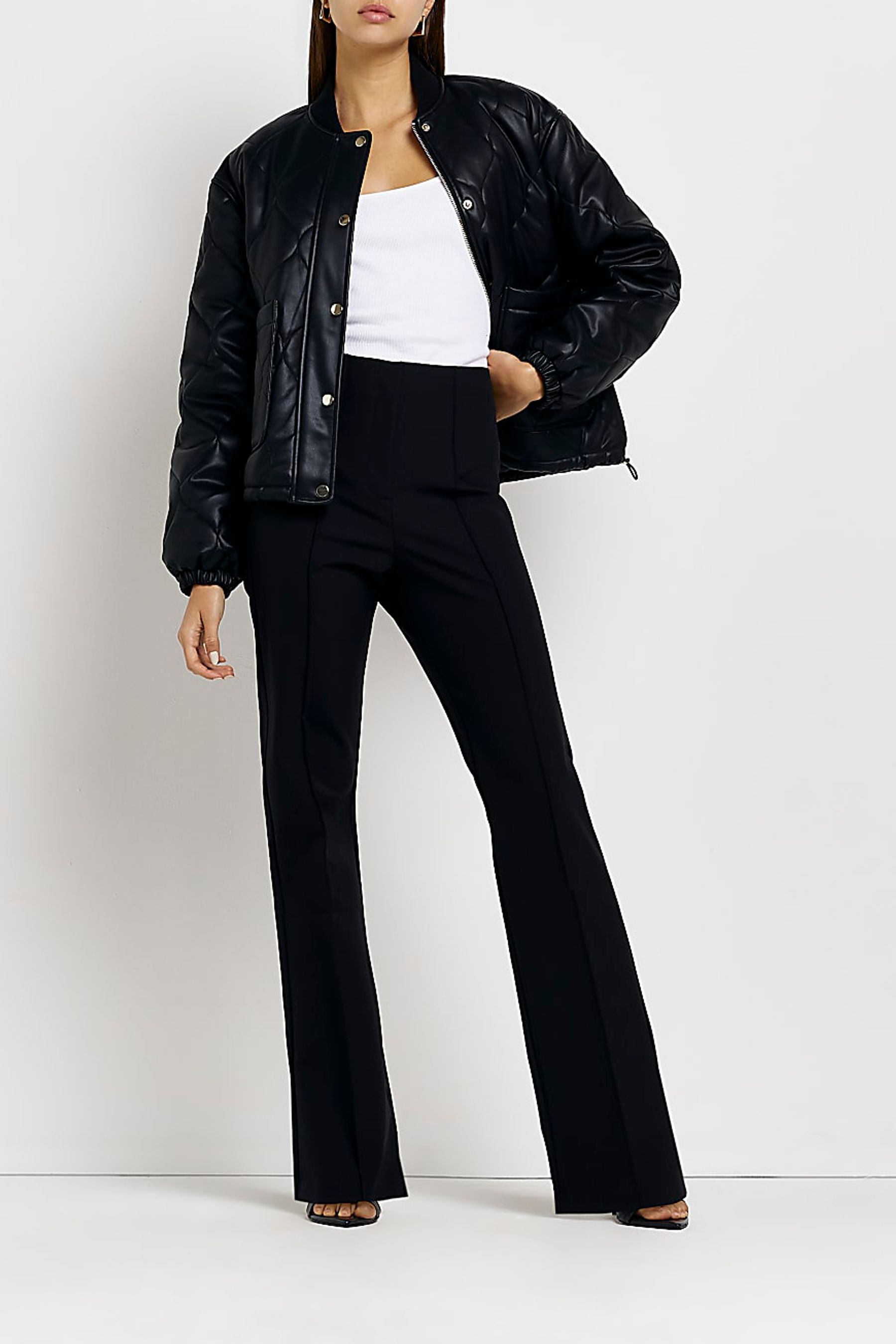 River island wet look trousers clearance