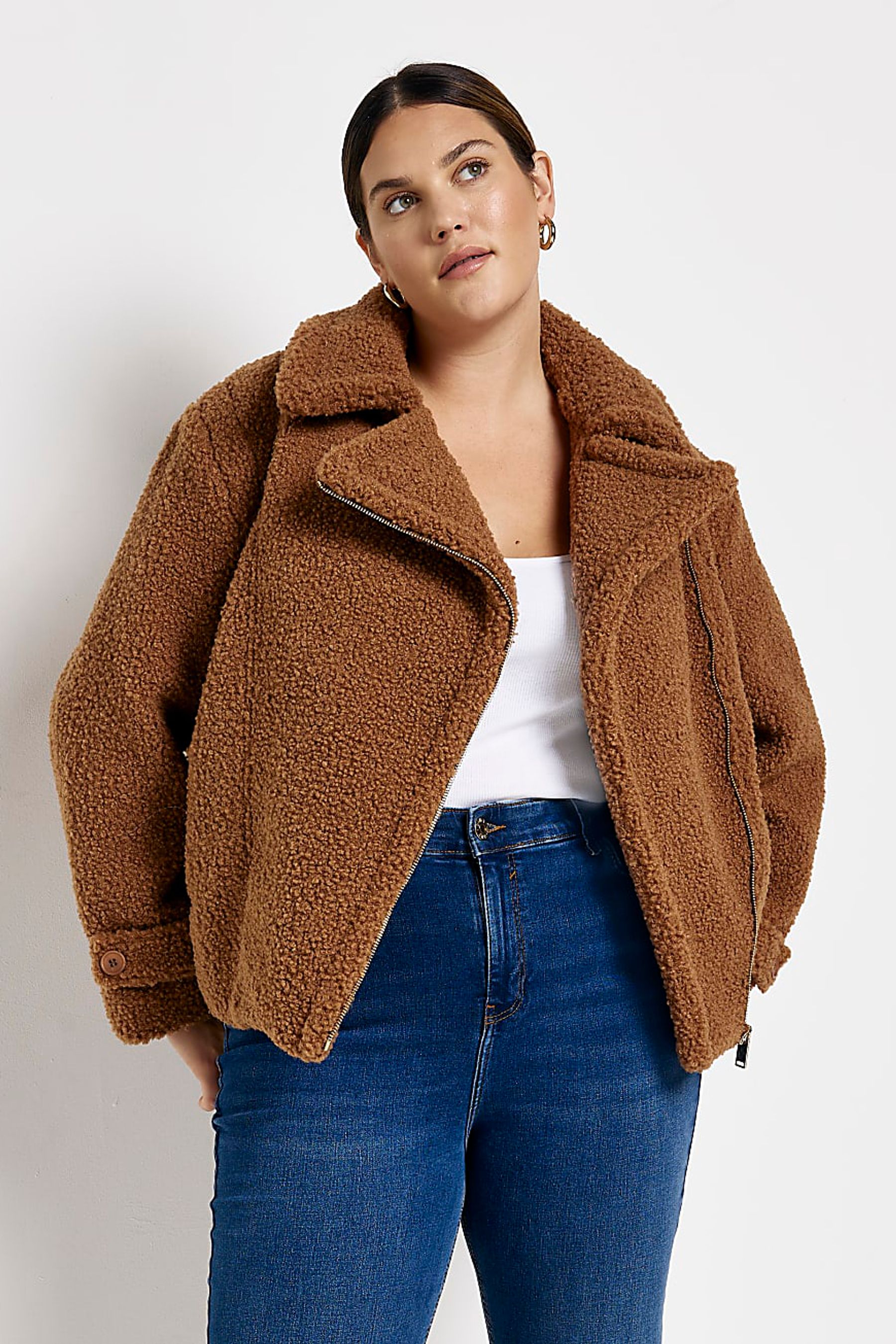 River island borg jacket hotsell