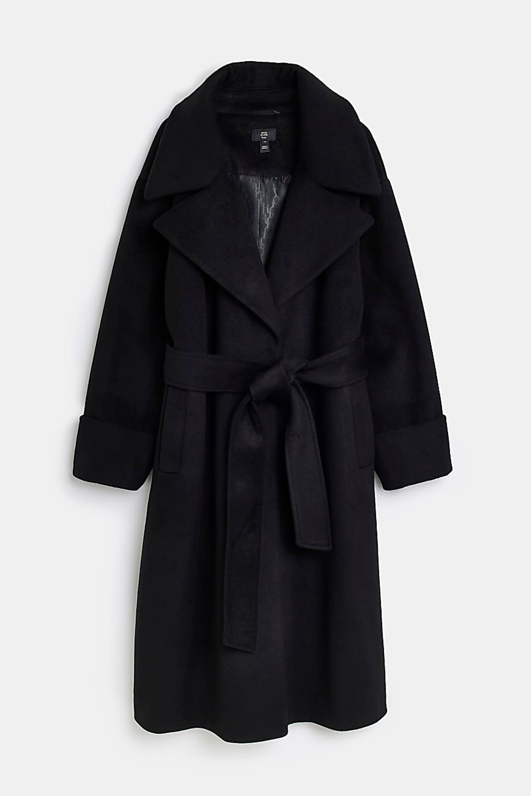 Black belted robe coat on sale