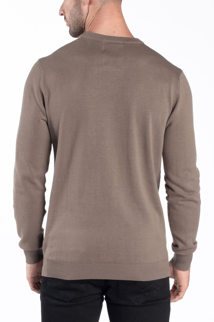 Luke 1977 100% Cotton Florence Clay Knitted Brown Jumper - Image 2 of 4