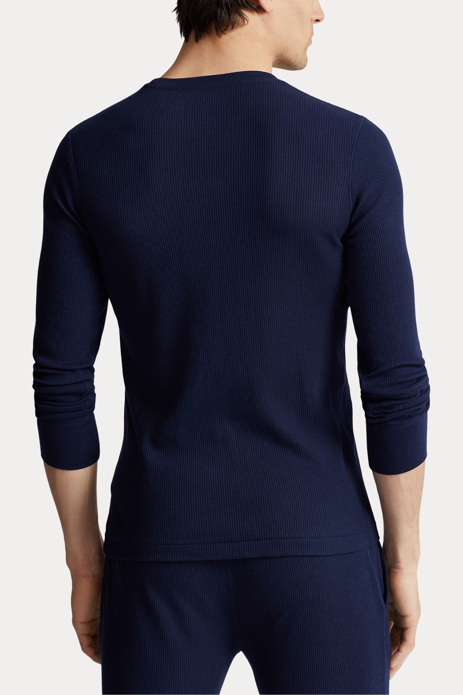 Polo waffle knit sleep shirt 2025