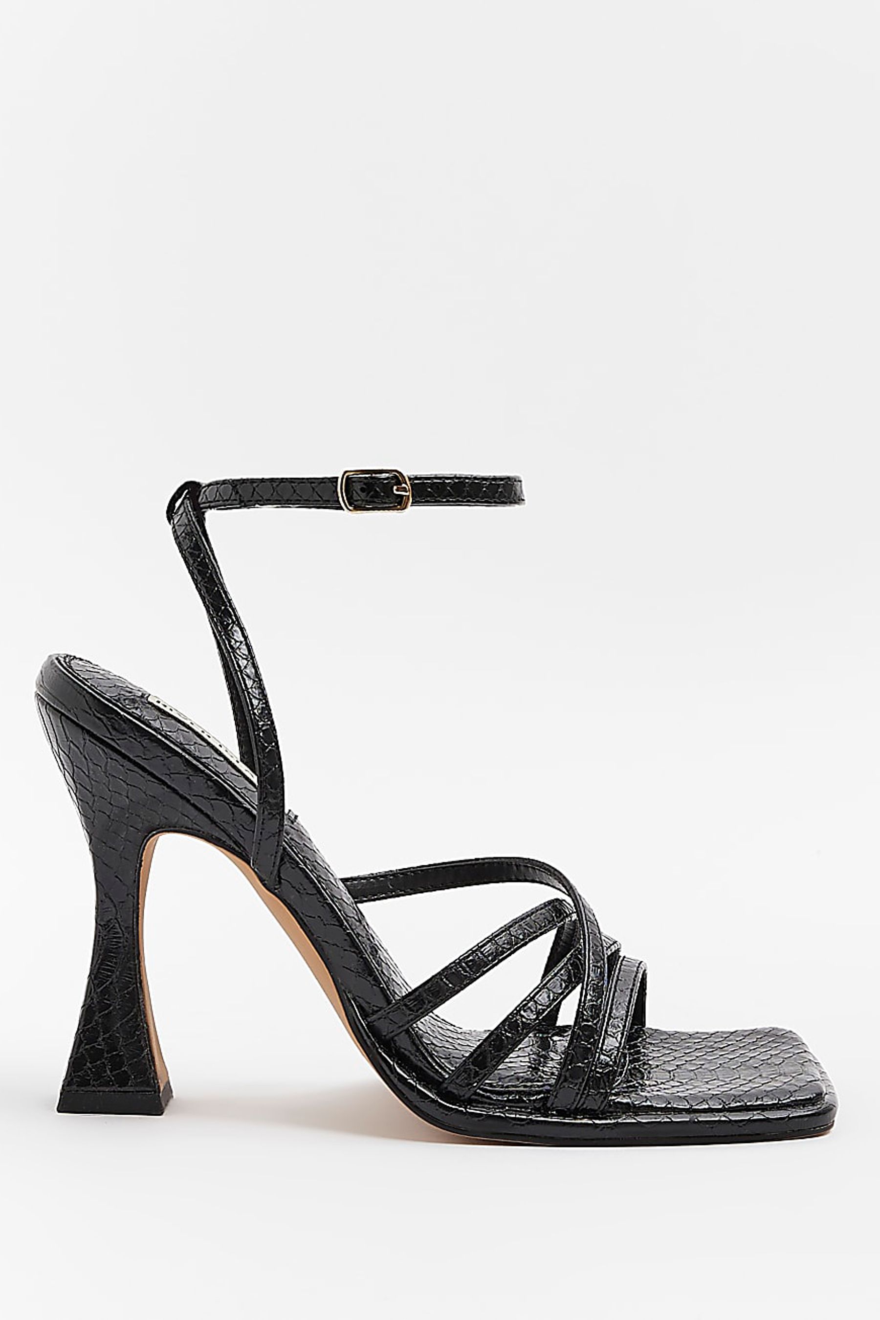 River island black sandals discount