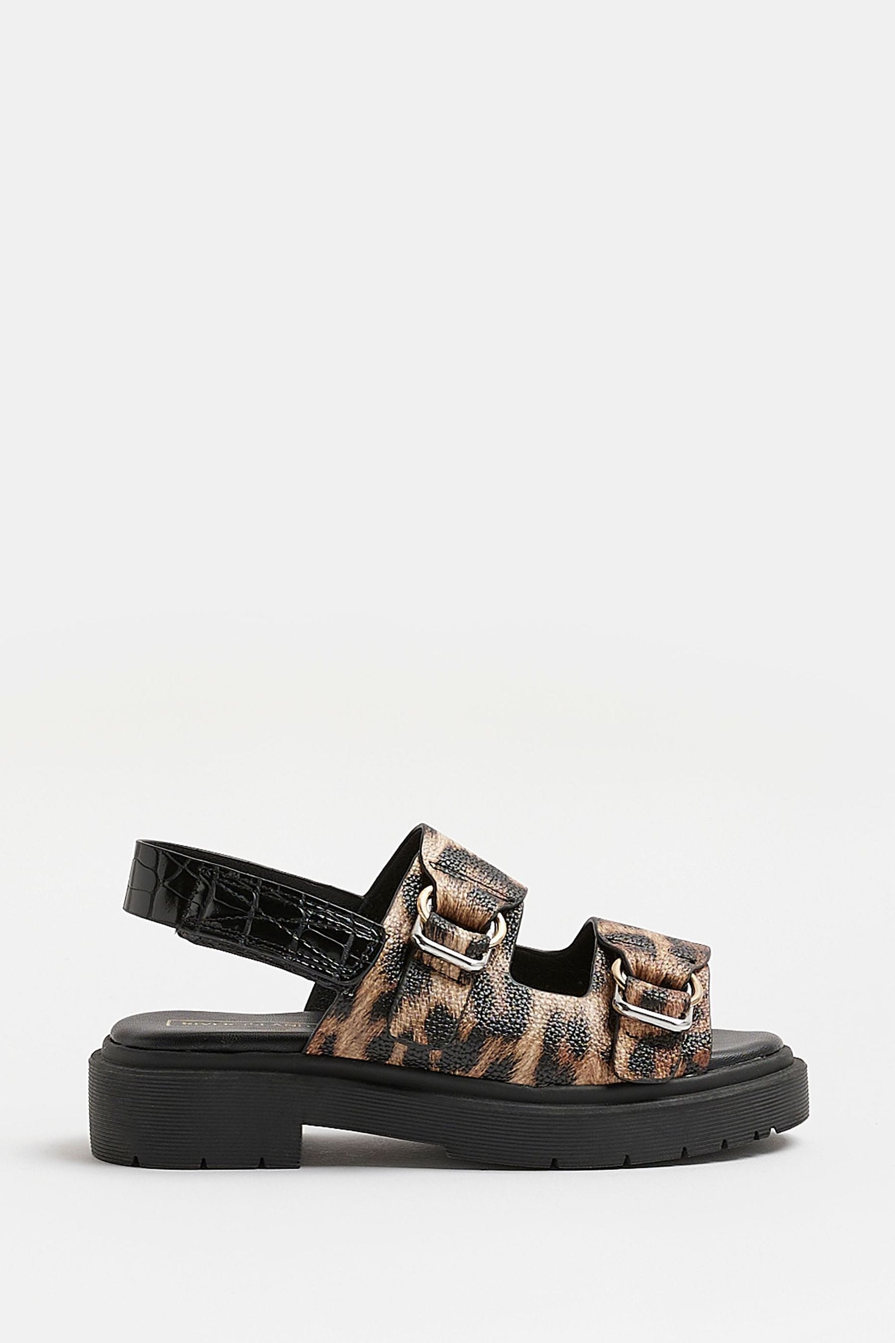 River island leopard sandals deals