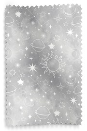 Silver Kids Space And Moon Made To Measure 100% Cotton Curtains - Image 9 of 9