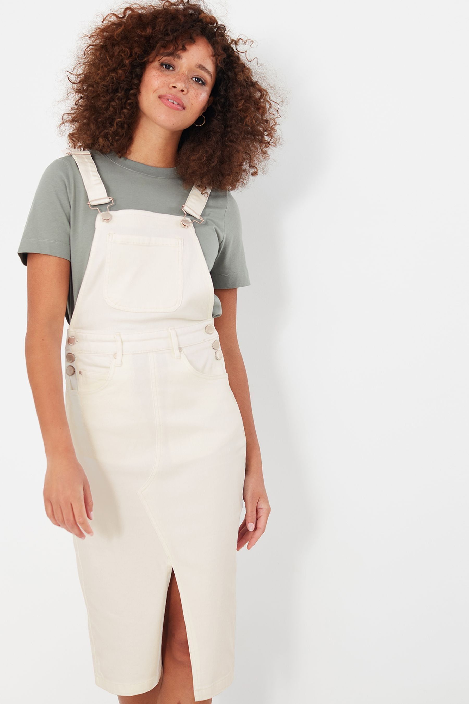 Buy Joules Rosia White Dungaree Dress from Next Ireland