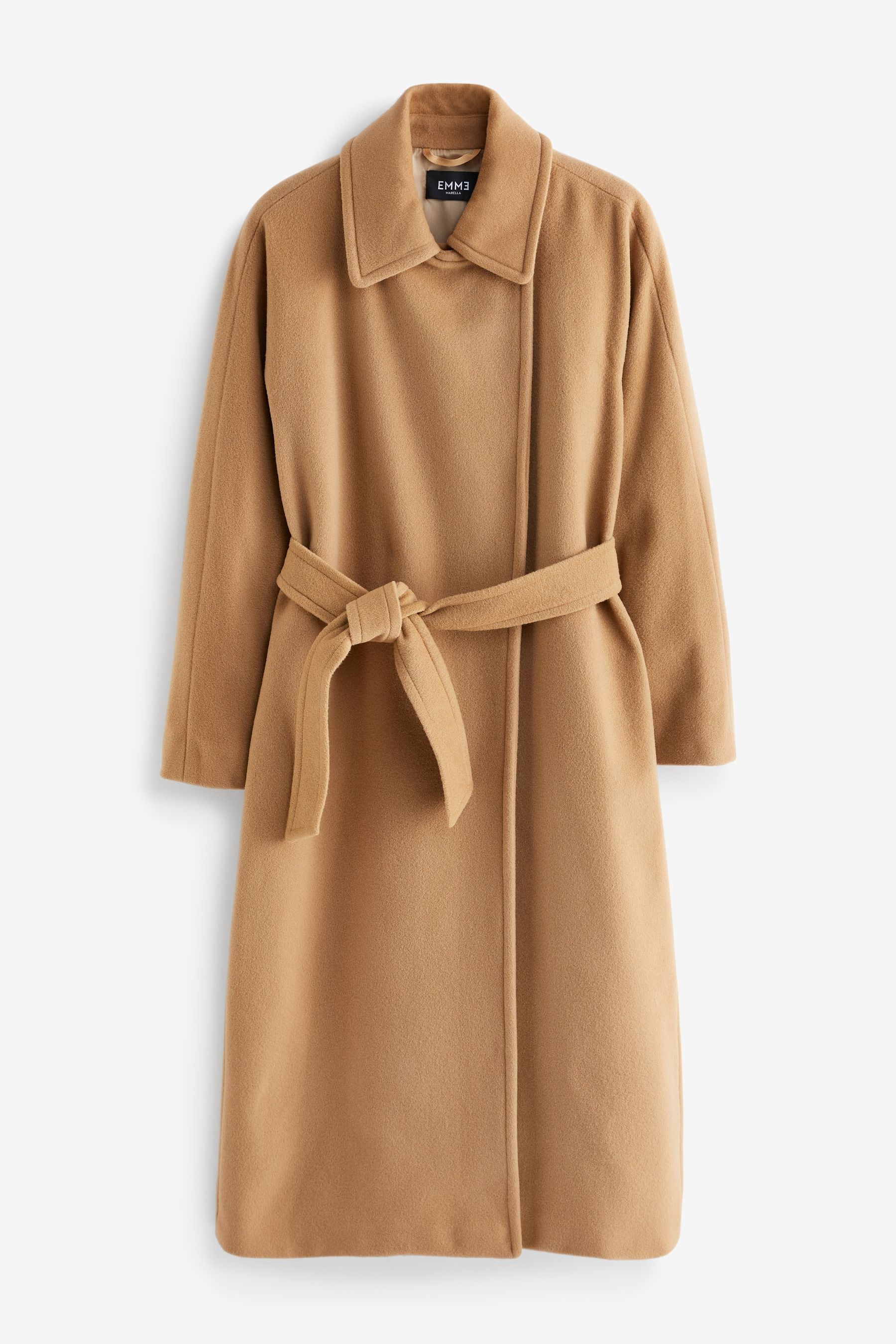 Buy Emme Marella Giga Tie Waist Long Velour Coat from Next Belgium
