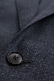 Reiss Navy Dunn Slim Fit Wool Textured Single Breasted Blazer - Image 6 of 6