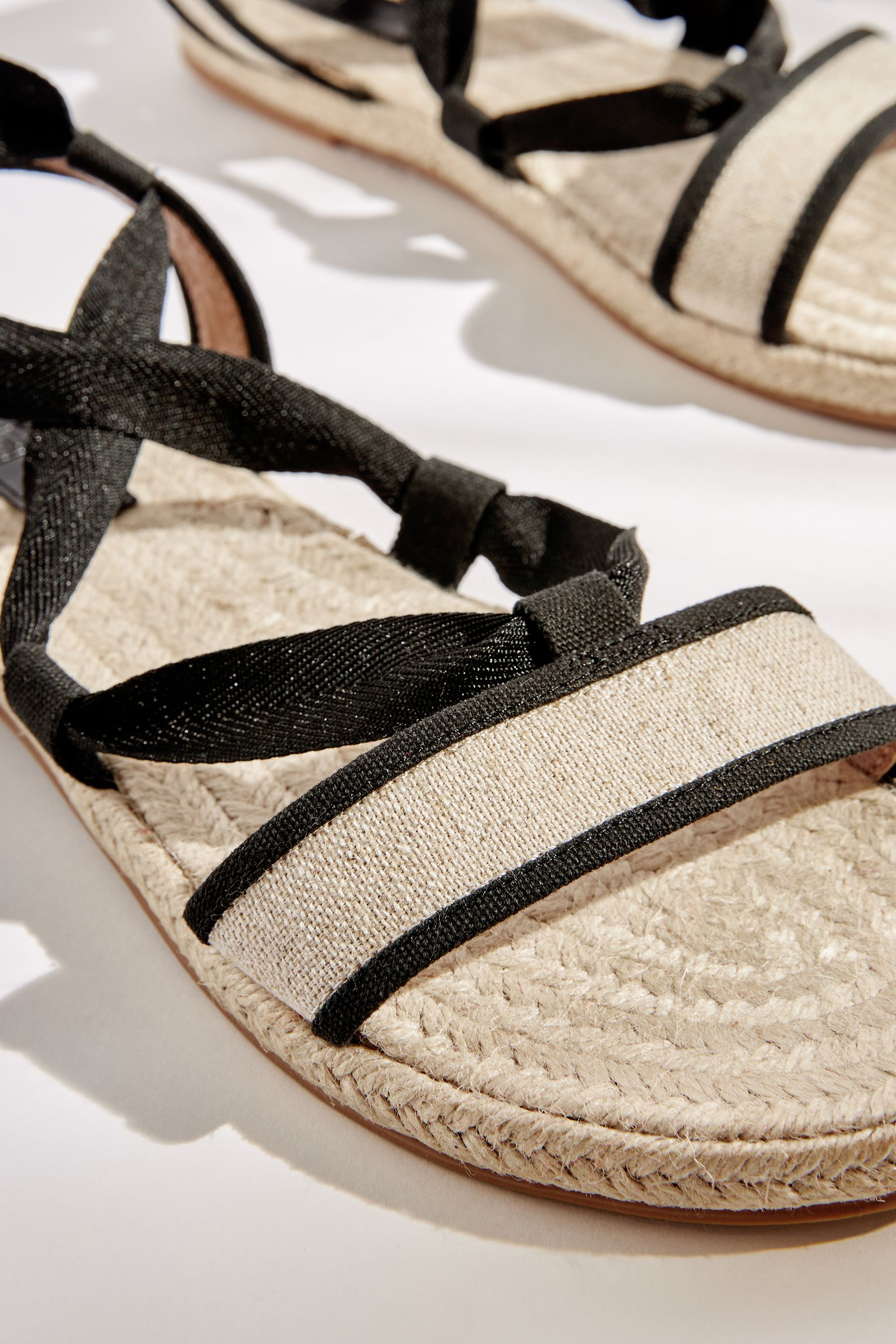 Fabric wrap sandals on sale
