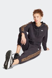 adidas Black Sportswear Essentials 3-Stripes Animal Print 7/8 Joggers - Image 3 of 5