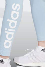 adidas Blue Sportswear Essentials High-Waisted Logo Leggings - Image 5 of 6