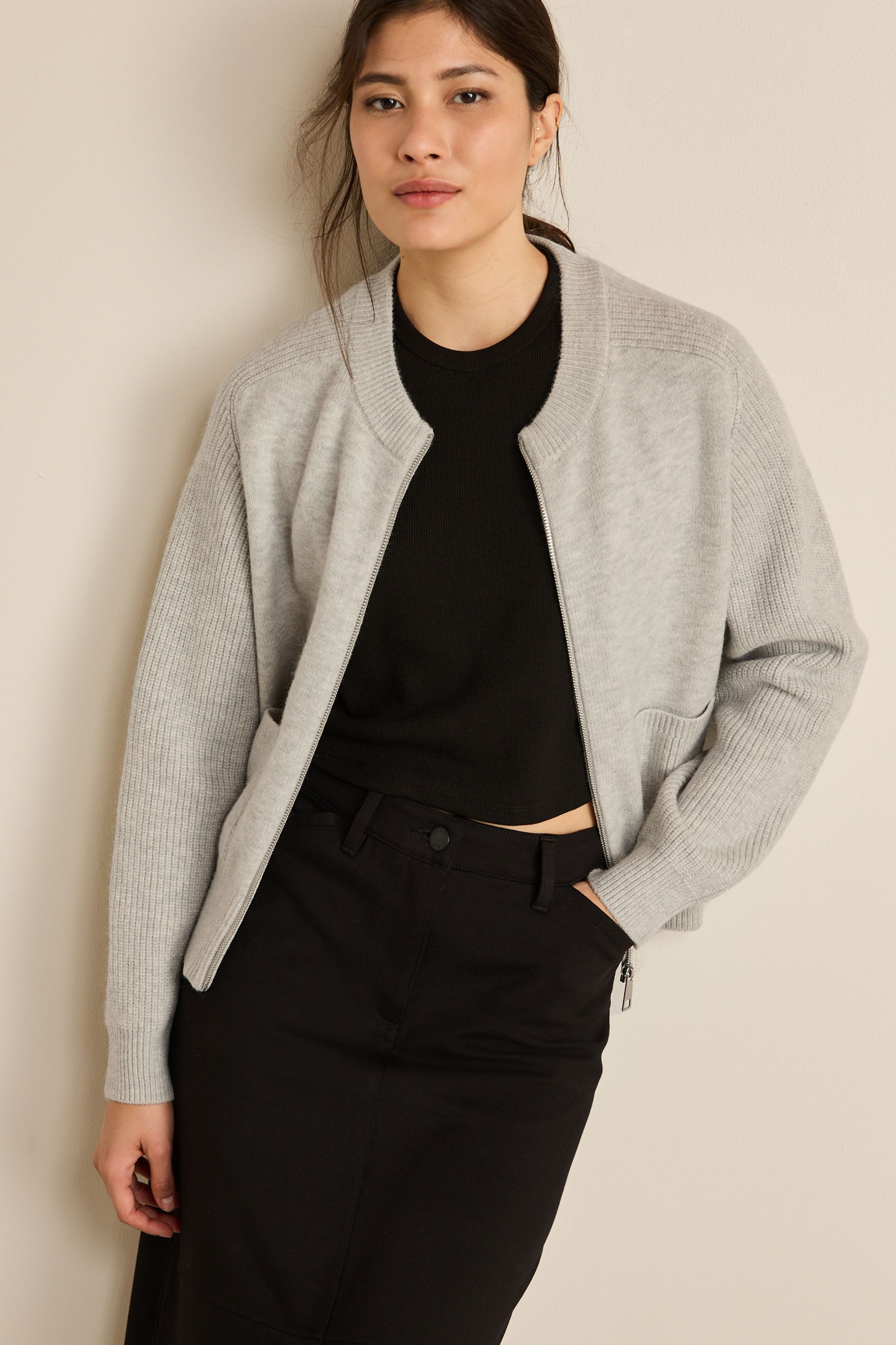 Bomber style cardigan clearance