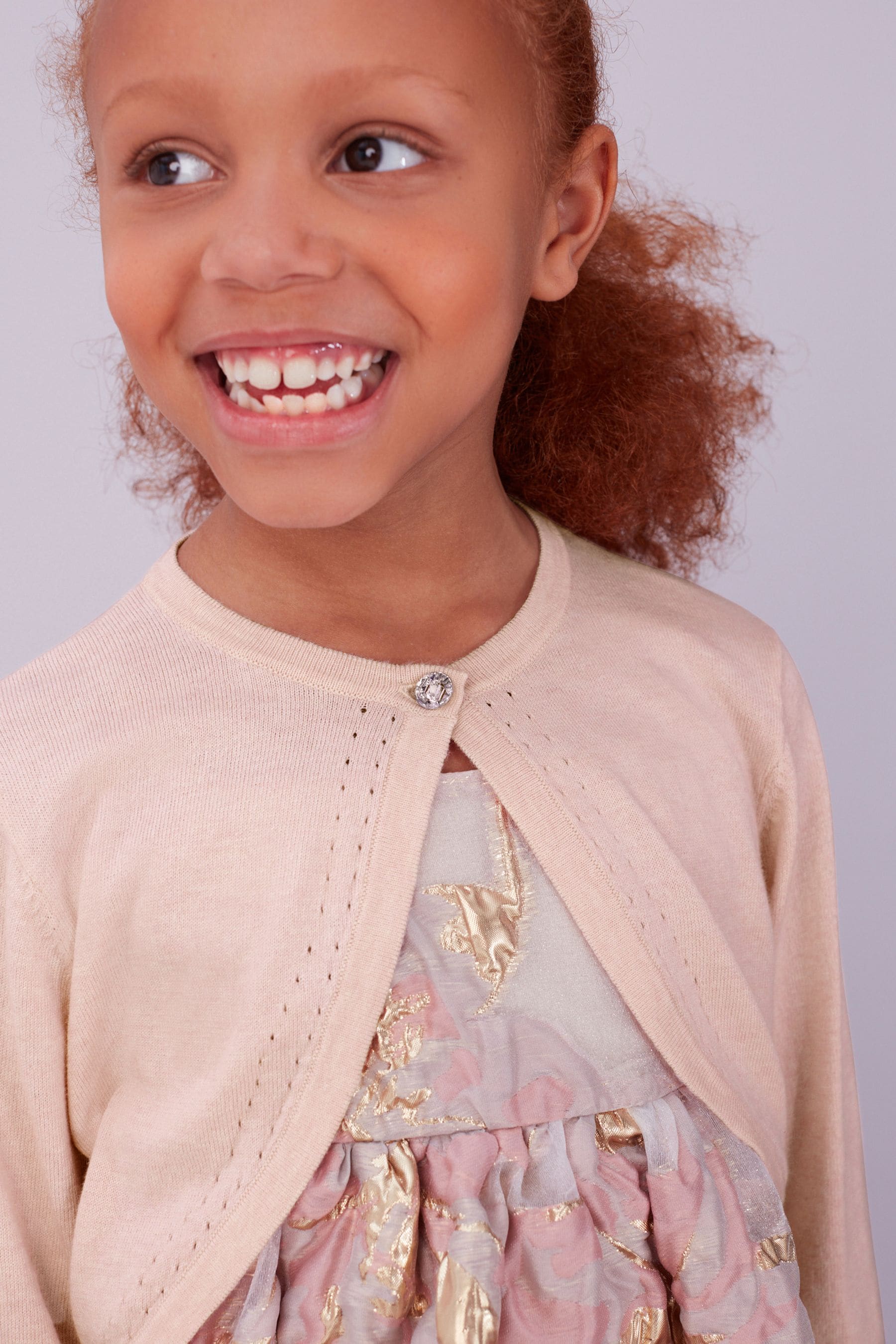 Baby pink shrug cardigan top