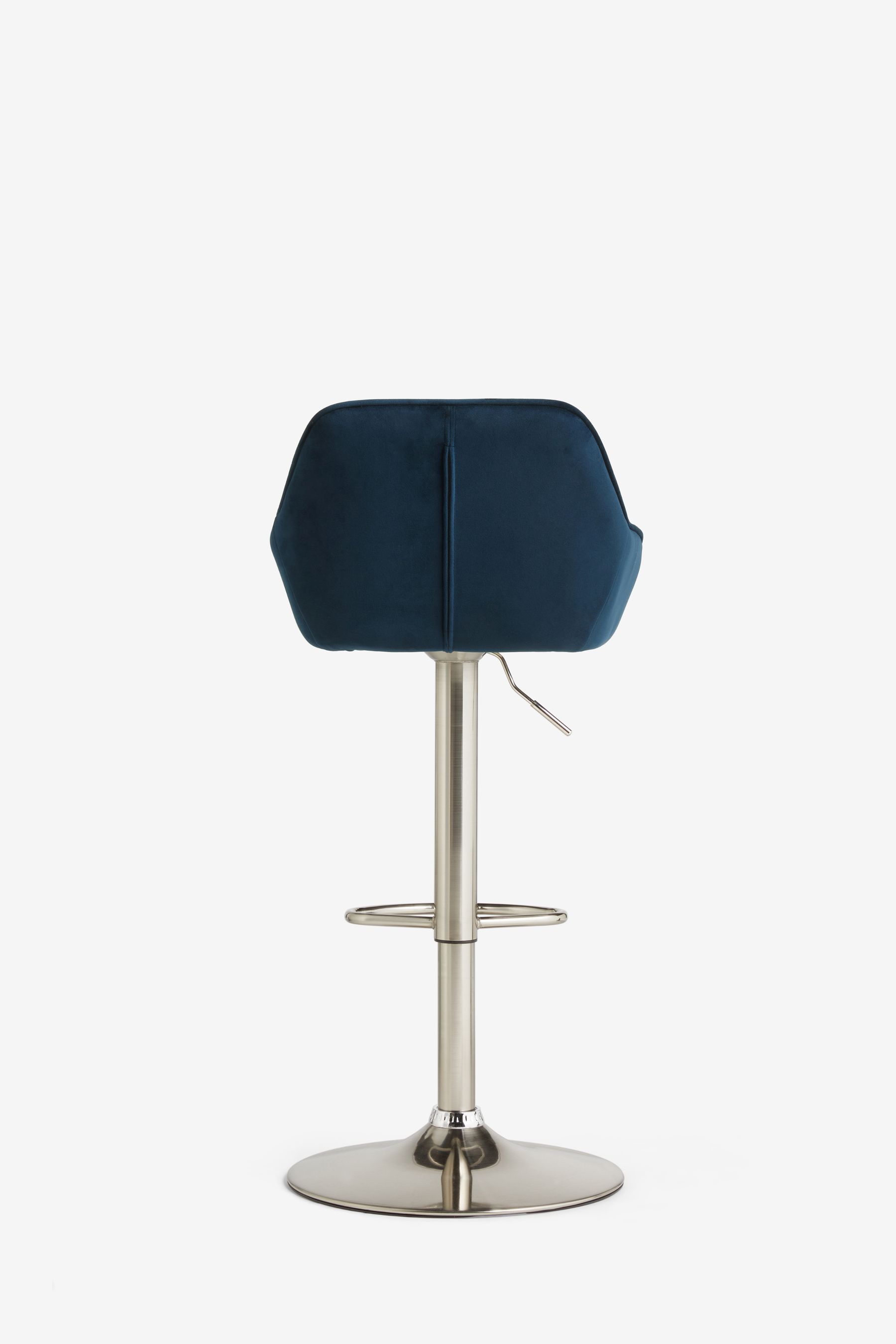 Buy Soft Velvet Navy Blue Hamilton Adjustable Height Quilted Kitchen Bar Stool from the Next UK online shop