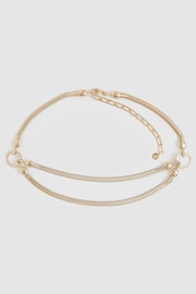 Reiss Gold Cleo Snake Chain Belt - Image 2 of 6