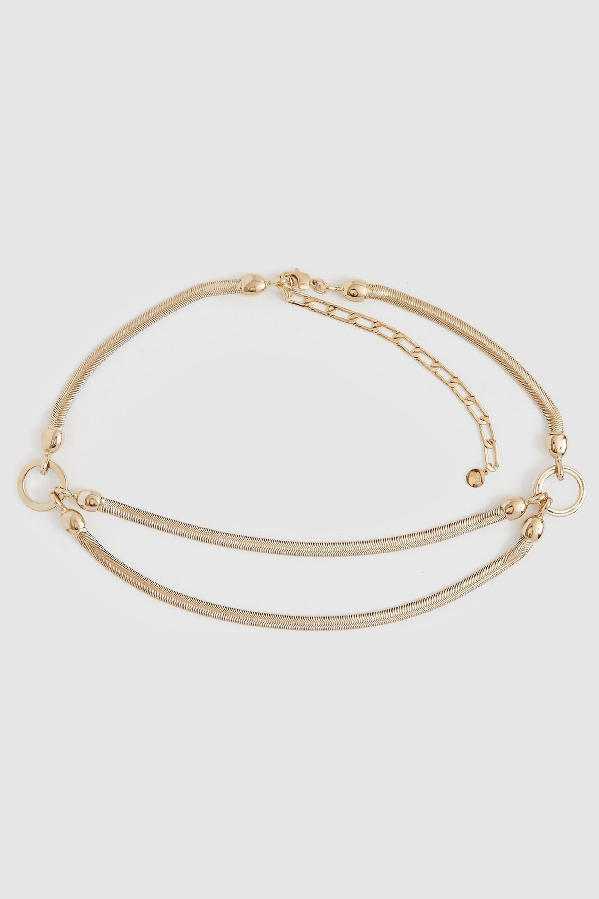 Reiss Gold Cleo Snake Chain Belt - Image 2 of 6