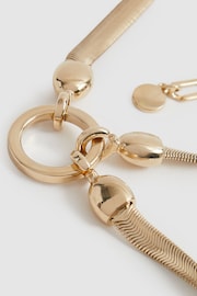 Reiss Gold Cleo Snake Chain Belt - Image 4 of 6