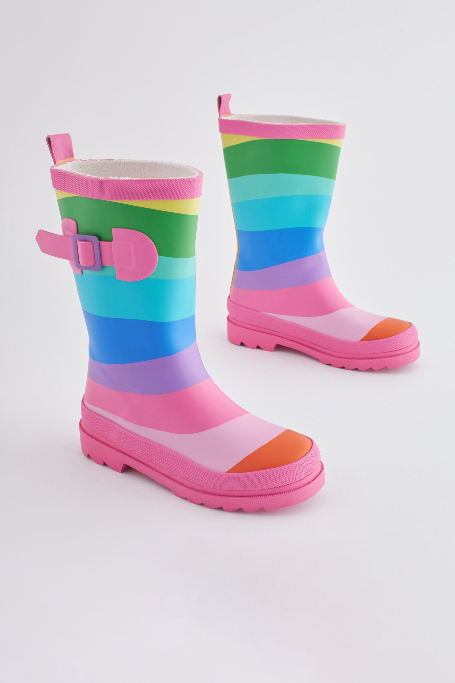 Buy Multicolour Rainbow Buckle Wellies from Next Luxembourg