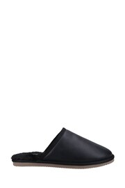 Hush Puppies Coady Black Leather Slippers - Image 1 of 4