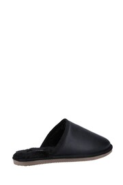 Hush Puppies Coady Black Leather Slippers - Image 3 of 4