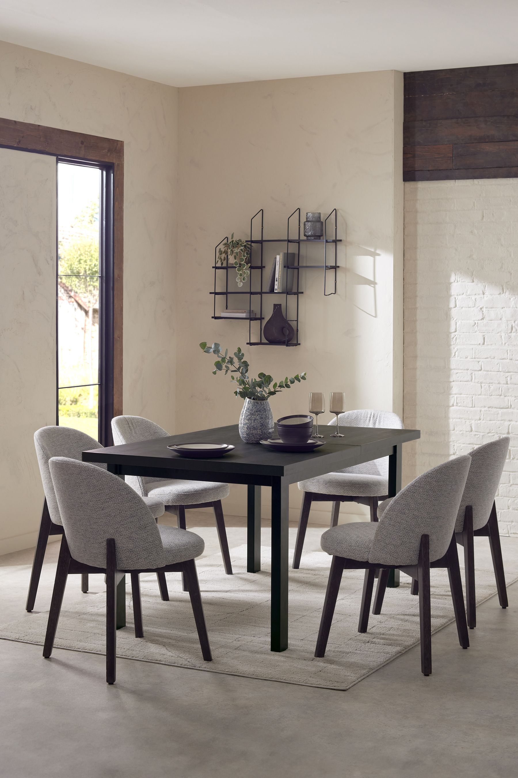 Kenzo 9 piece dining set black clearance