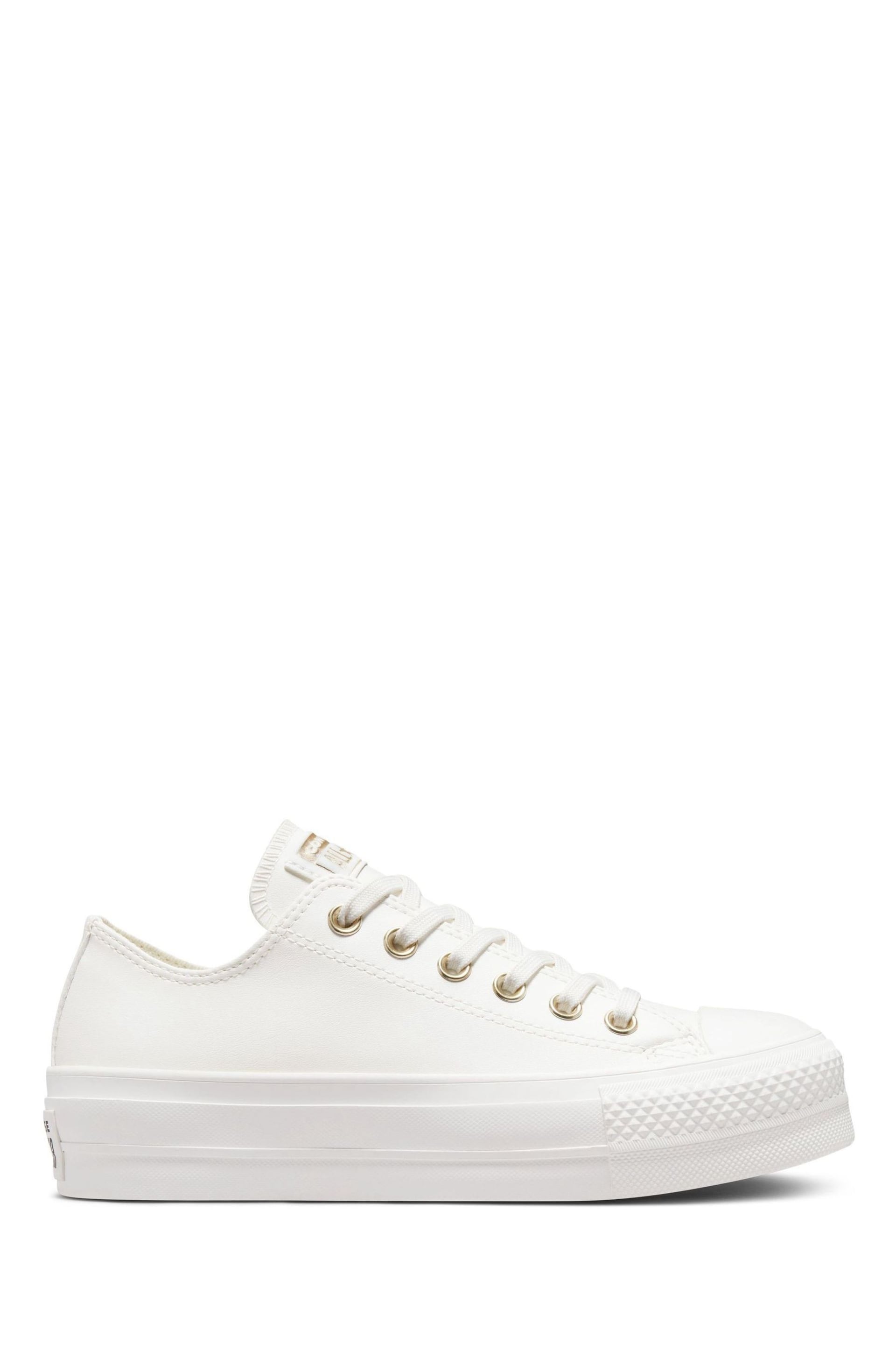 Converse White Lift Platform Low Top Trainers - Image 1 of 7