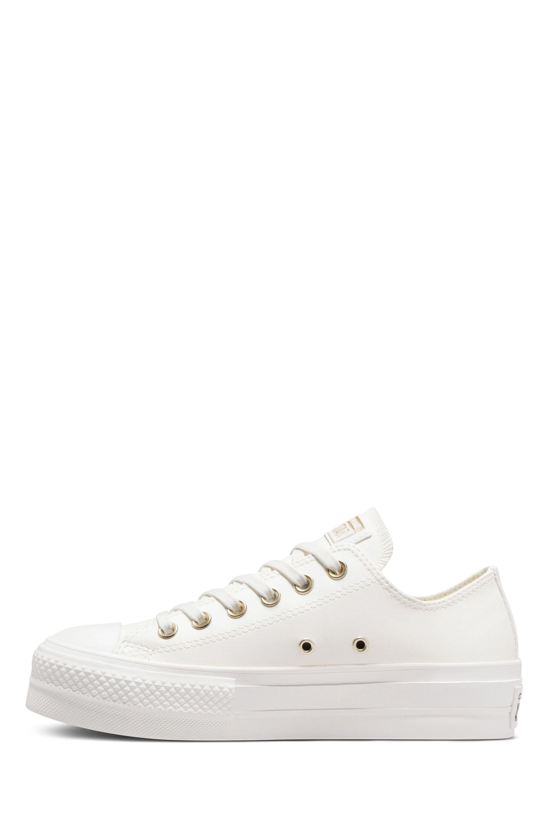 Converse White Lift Platform Low Top Trainers - Image 2 of 7