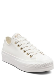 Converse White Lift Platform Low Top Trainers - Image 3 of 7